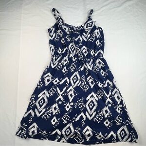 Faded Glory -Women’s dress -Size Medium (8-10) -Blue and White -Spaghetti Strap